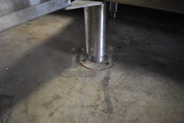 2011 Cleveland 24GMK6200 Commercial Stainless Steel Natural Gas Steam Kettle with Modular Generator Base On Galvanized Legs. 200,000BTU.  - Image 8 of 8