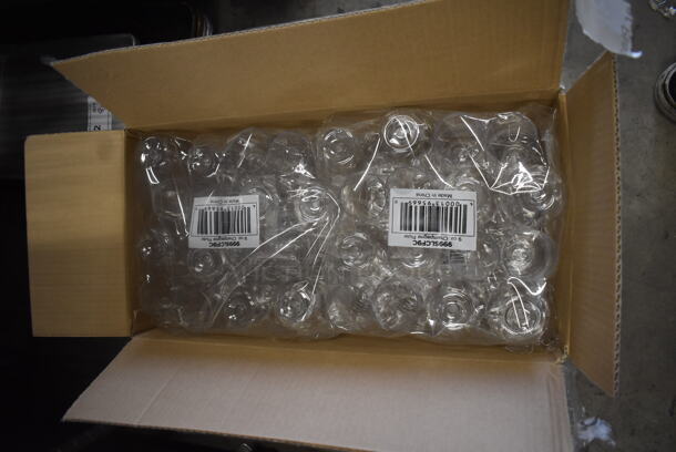 BRAND NEW IN BOX! 64 Stemless Clear Plastic Champagne Flutes. 64 Times Your Bid!  - Image 3 of 5