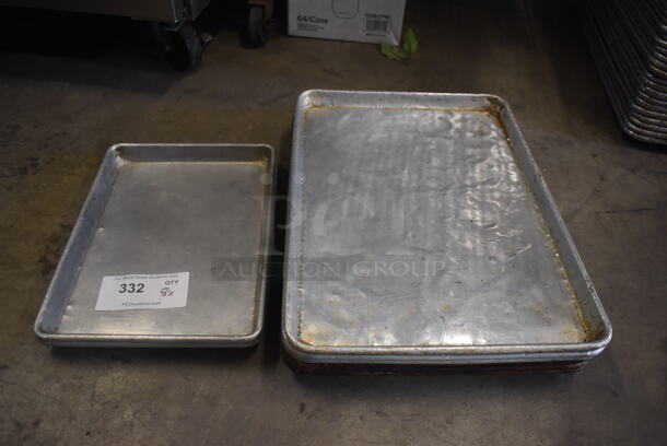 8 Stainless Steel Baking Sheets In 2 Sizes. 8 Times Your Bid! 