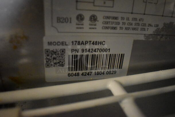 Avantco 178APT48HC Commercial Stainless Steel Mega Top 2 Solid Door Refrigerated Sandwich Prep Table With Polycoated Racks On Commercial Casters. 115V. Tested and Working! - Image 7 of 8