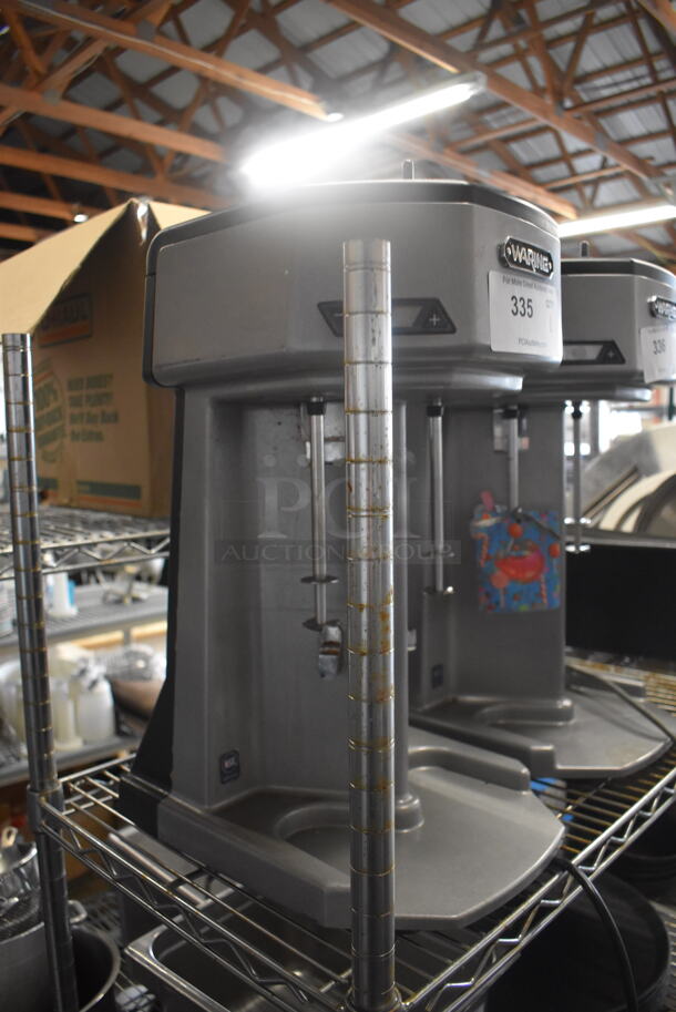 Waring WDM240T Commerical Stainless Steel Electric Countertop Drink Mixer With 2 Spindles. 120V.  Tested and Working! - Image 3 of 6