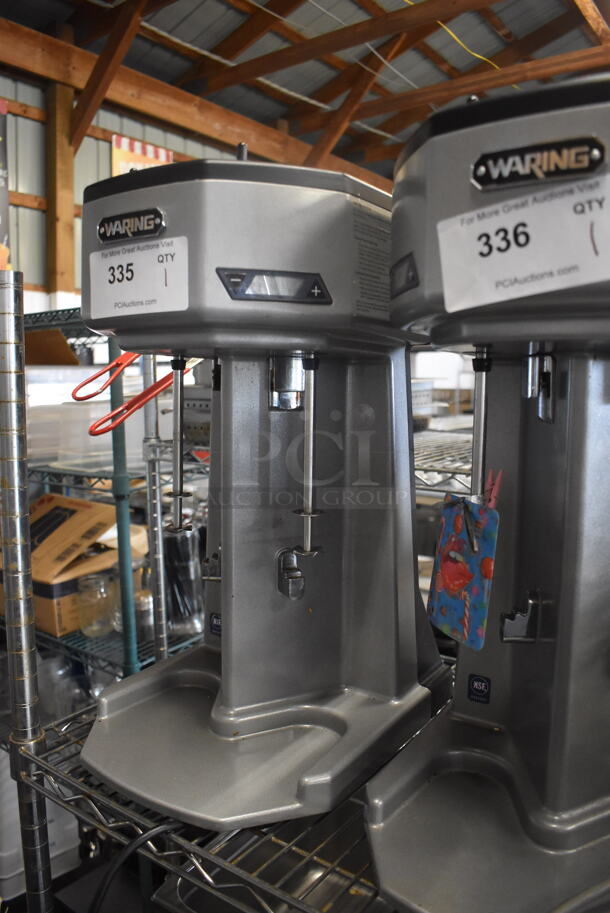 Waring WDM240T Commerical Stainless Steel Electric Countertop Drink Mixer With 2 Spindles. 120V.  Tested and Working! - Image 4 of 6