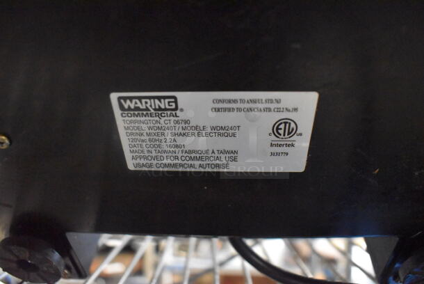 Waring WDM240T Commerical Stainless Steel Electric Countertop Drink Mixer With 2 Spindles. 120V.  Tested and Working! - Image 5 of 6