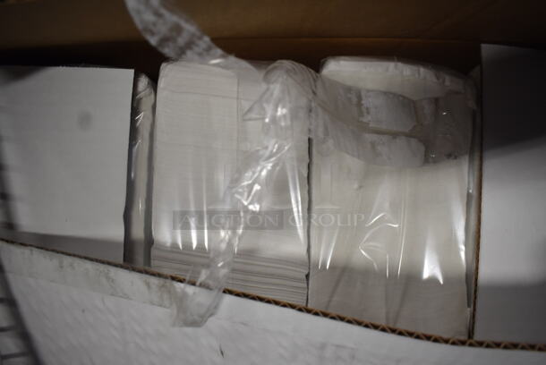 ALL ONE MONEY! Lot of White Coffee Mugs, Cardboard Circles And Beverage Napkins  - Image 3 of 4