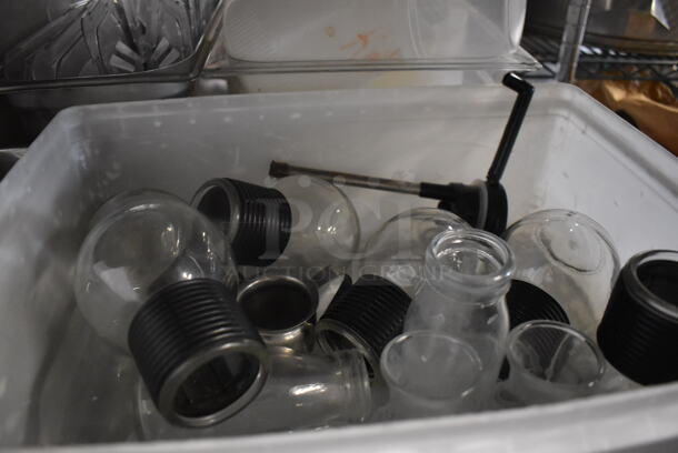 ALL ONE MONEY! Lot of Ketchup and Mustard Squeeze Bottles, Steel Steam Table Pans, Glass Hottles, AND MORE!  - Image 3 of 6