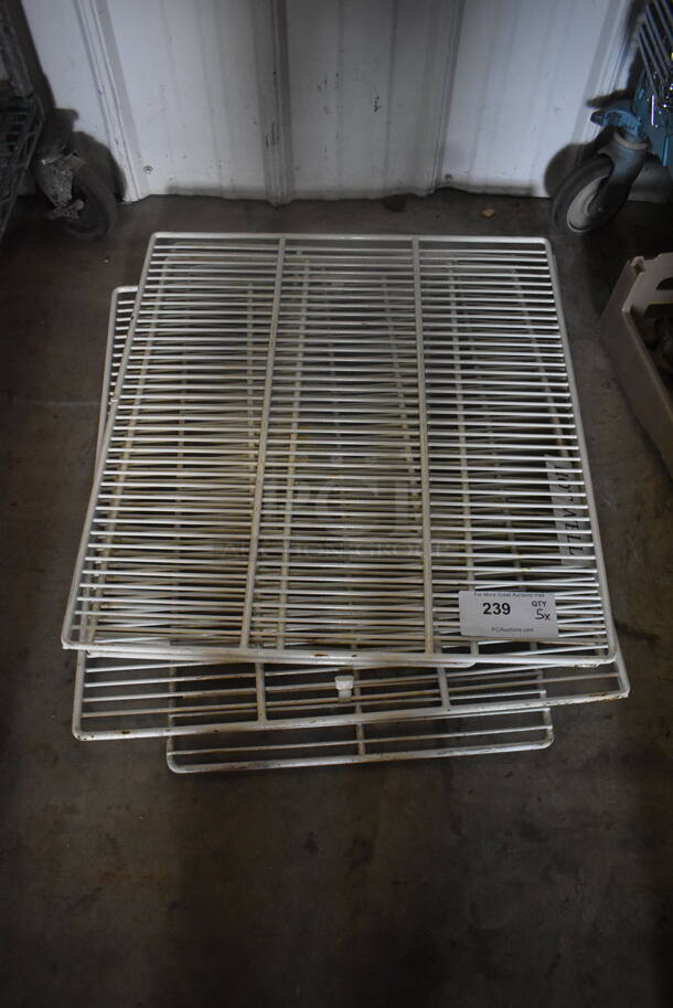 5 Polycoated White Racks. 5 Times Your Bid!  - Image 1 of 3