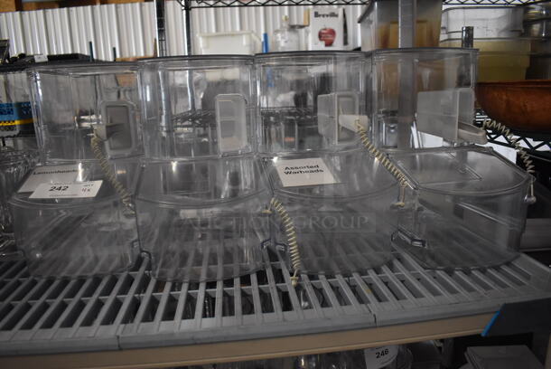 4 Plastic Bulk Bin/Candy Dispensers With Scooper. 4 Times Your Bid!  - Image 1 of 4