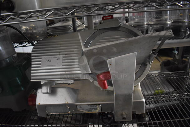 Berkel Commercial Countertop Stainless Steel Manual Meat Slicer w/ Sharpener. 115 Volts 1 Phase Tested and Working!
