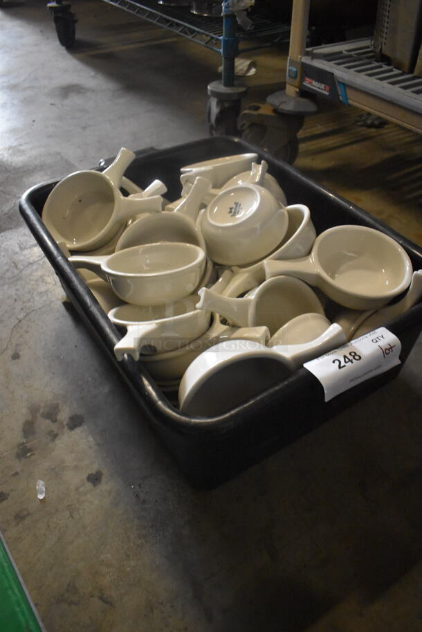 ALL ONE MONEY! Lot of Tuxton Soup Bowls With Handles, White.  - Image 2 of 5