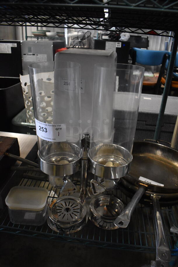 Dry Product Dispensers on Stainless Steel Stand.  - Image 1 of 5