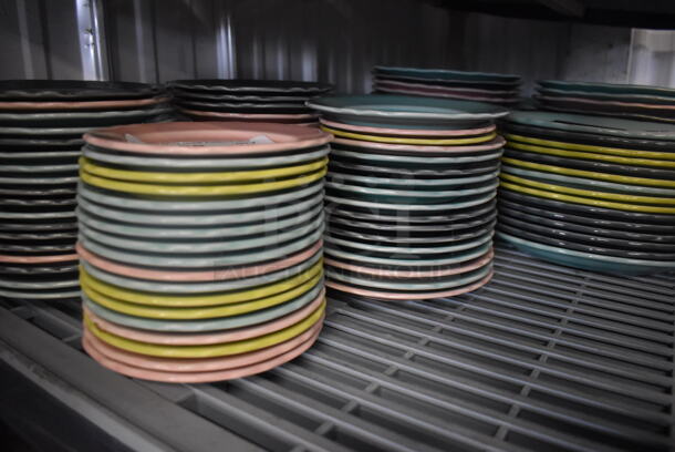 34 Homer Laughlin Pastel Multi Colored Plates. 34 Times Your Bid! - Image 2 of 3