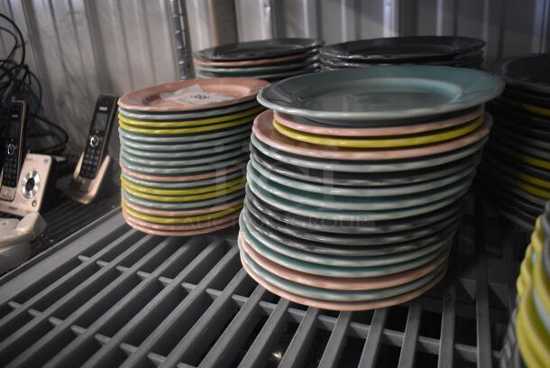 34 Homer Laughlin Pastel Multi Colored Plates. 34 Times Your Bid! - Image 3 of 3