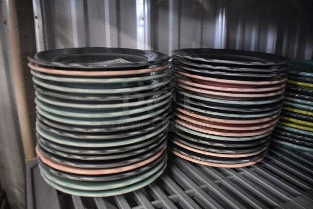 36 Multi Colored Homer Laughlin Pastel Plates. 36 Times Your Bid!