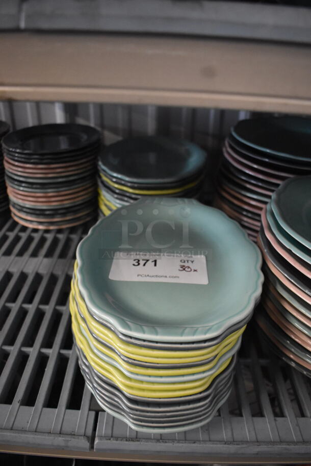 30 Multi Colored Homer Laughlin Pastel Plates. 30 Times Your Bid!