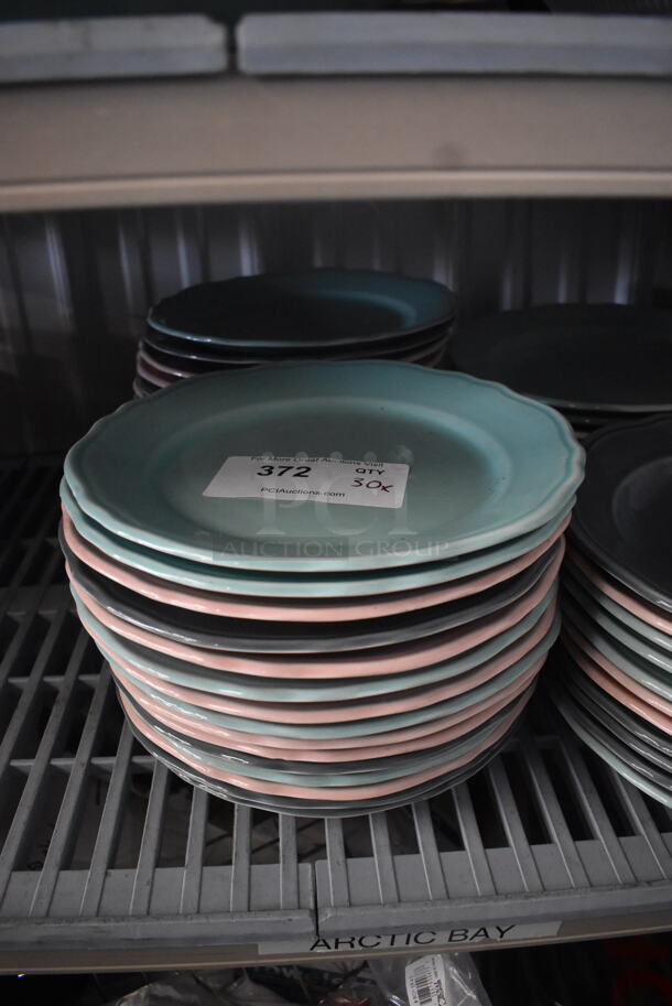30 Homer Laughlin Pastel Multi Colored Plates. 30 Times Your Bid!