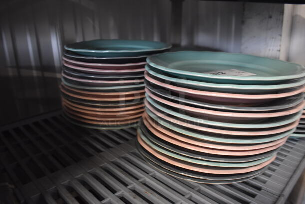 30 Homer Laughlin Pastel Multi Colored Plates. 30 Times Your Bid! - Image 2 of 2
