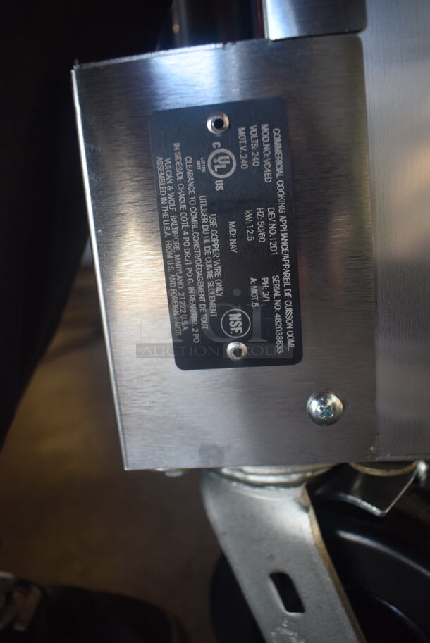 BRAND NEW! 2 Vulcan Electric Powered VC5ED/VC4ED Two Door Double Stack Convection Oven With Metal Racks on Commercial Casters. Tested and Working! 208 Volts and 240 Volts 1 or 3 Phase. 2 Times Your Bid! - Image 11 of 11