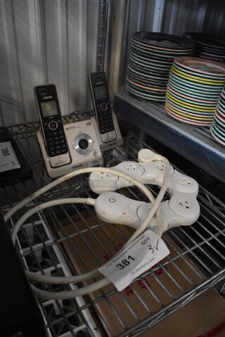 ALL ONE MONEY! 2 Vtech Digital Phones and Surge Protector