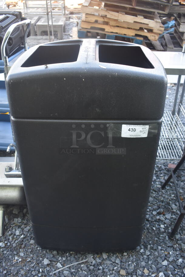 Black Poly Trash Can - Image 1 of 4