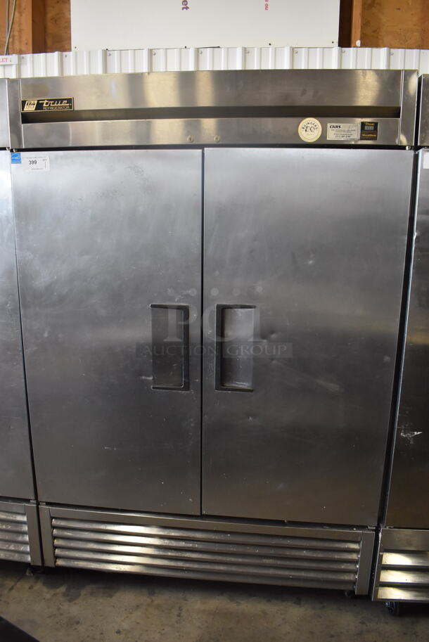 2012 True TS-49 2 Door Commercial Stainless Steel Cooler With Polycoated Racks on Casters 115 Volts 1 Phase Tested and Working! - Image 1 of 5