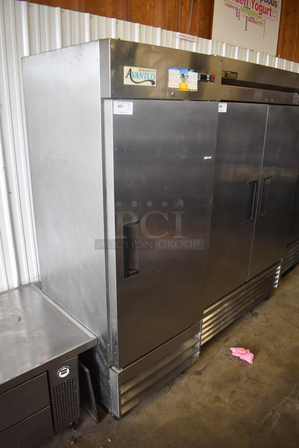 Avantco 178A23FHC Single Door Commercial Stainless Steel Freezer with Polycoated Racks on Casters 115 Volts 1 Phase Tested and Working! - Image 1 of 5