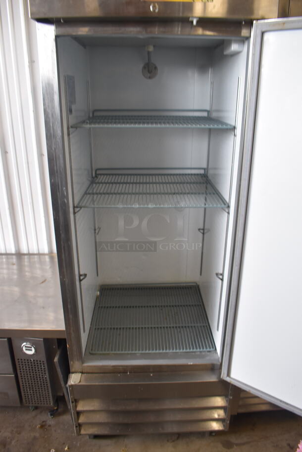 Avantco 178A23FHC Single Door Commercial Stainless Steel Freezer with Polycoated Racks on Casters 115 Volts 1 Phase Tested and Working! - Image 3 of 5