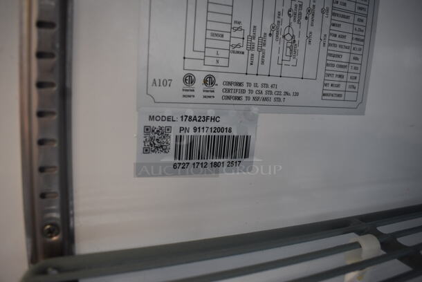 Avantco 178A23FHC Single Door Commercial Stainless Steel Freezer with Polycoated Racks on Casters 115 Volts 1 Phase Tested and Working! - Image 4 of 5