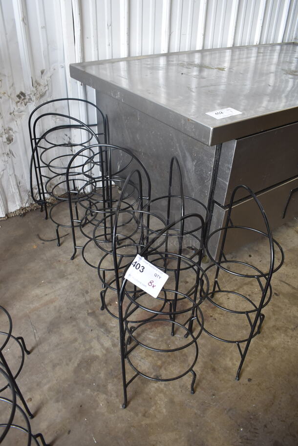 8 Black 3 Tier Round Buffet Stands. 8 Times Your Bid! - Image 1 of 1