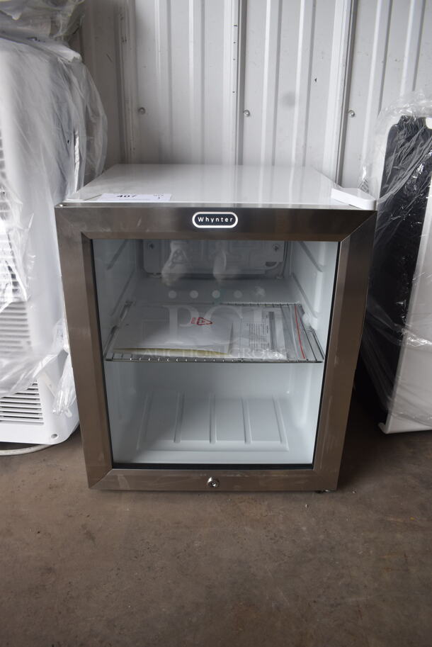BRAND NEW SCRATCH AND DENT! Whynter BR-062WS Stainless Steel Beverage Cooler With View Through Door and Lock. 115 Volt 1 Phase. Tested and Working!
