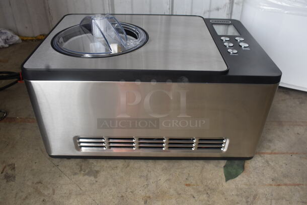 BRAND NEW SCRATCH AND DENT! Whynter 2 Quart Countertop Automatic Ice Cream and Yogurt Maker ICM-220SSY. 115 Volt 1 Phase. Tested and Working! - Image 2 of 6