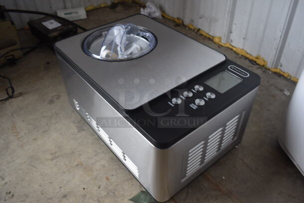 BRAND NEW SCRATCH AND DENT! Whynter 2 Quart Countertop Automatic Ice Cream and Yogurt Maker ICM-220SSY. 115 Volt 1 Phase. Tested and Working! - Image 5 of 6