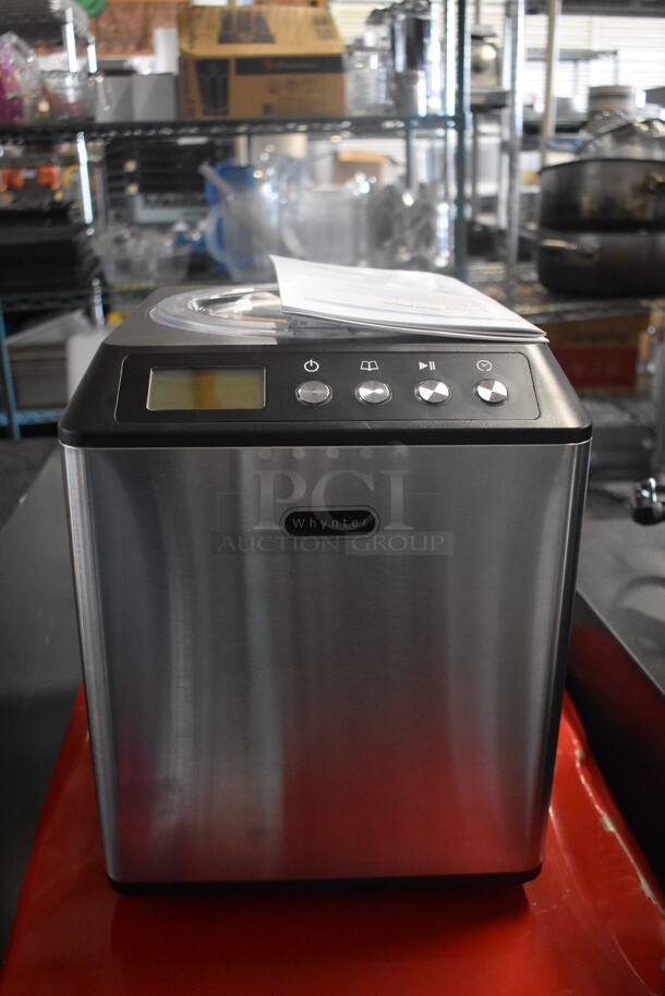 BRAND NEW SCRATCH AND DENT! Whynter ICM-201SB Commercial Stainless Steel Countertop Ice Cream Maker. 110-120 Volts. Tested and Working! - Image 1 of 5