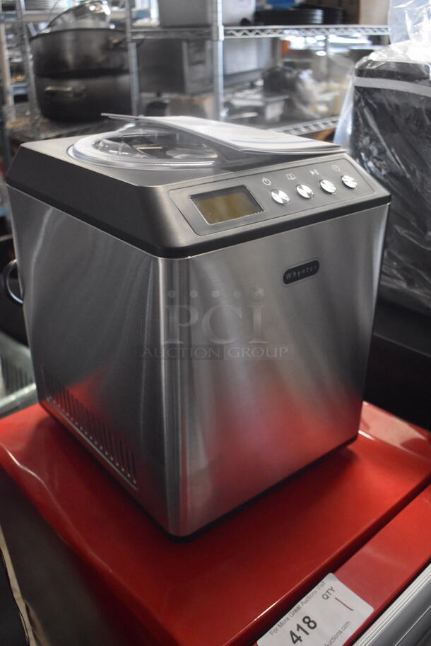BRAND NEW SCRATCH AND DENT! Whynter ICM-201SB Commercial Stainless Steel Countertop Ice Cream Maker. 110-120 Volts. Tested and Working! - Image 2 of 5