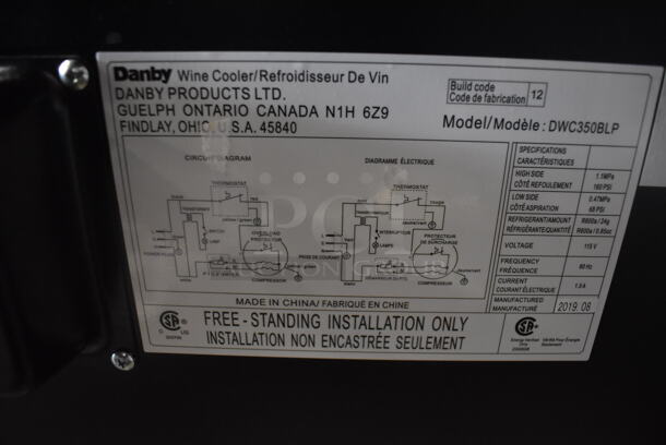 BRAND NEW SCRATCH AND DENT! Danby DWC350BLP Stainless Steel Wine Cooler With Polycoated Racks. 115 Volts. Tested and Working! - Image 3 of 4