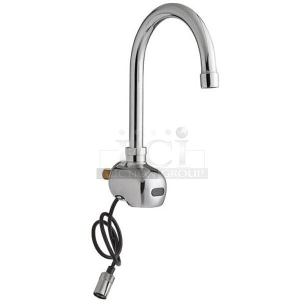 BRAND NEW IN BOX! Waterloo Wall Mount Hands-Free Sensor Faucet In Chrome Plated Brass Finish.   - Image 1 of 4