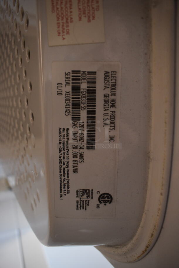 Electrolux FGX831FS5 Natural Gas Powered Washer Dryer Combo. 120 Volt - Image 6 of 7