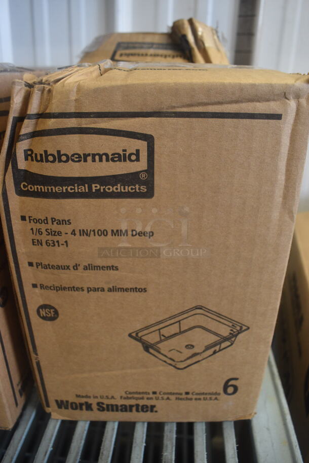 ALL ONE MONEY! Lot of 4 NEW Boxes of 6 Rubbermaid 1/6x4 Plastic Drop In Bins and NEW Case of Hand Soap - Image 3 of 5