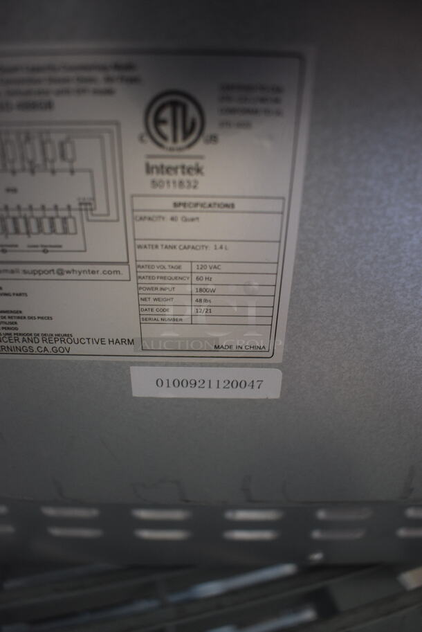 BRAND NEW SCRATCH AND DENT Whynter TSO-488GB Countertop 40 Quart Steam Oven. No Handle. 120 Volts - Image 6 of 7