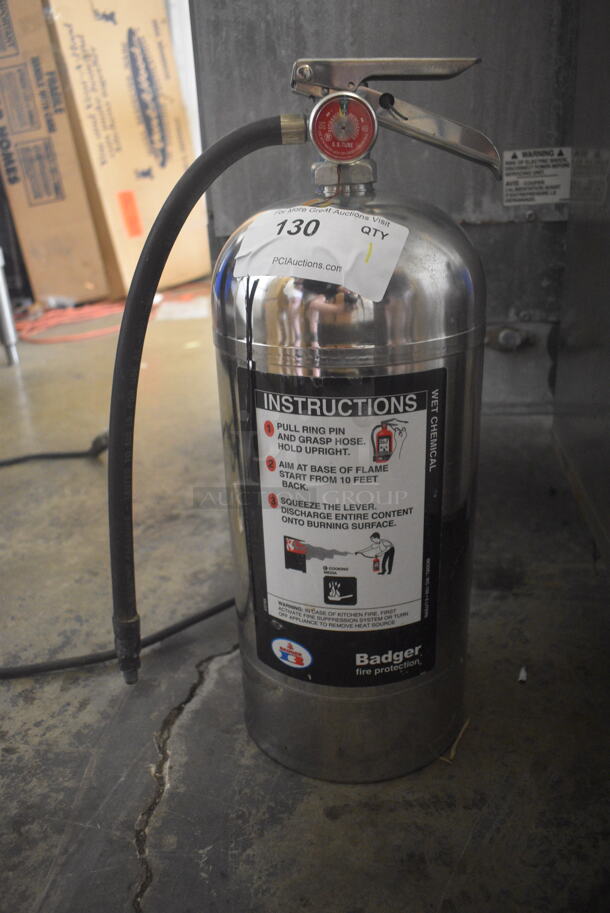 Badger Wet Chemical Fire Extinguisher. Buyer Must Pick Up - We Will Not Ship This Item. 