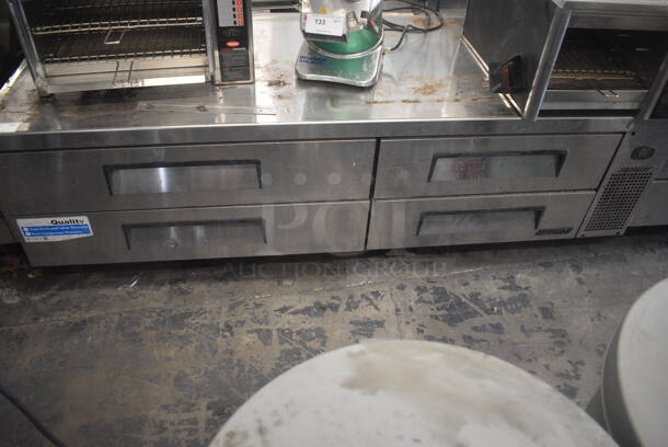 Turbo Air TCBE-82SDR Refrigerated Chef Base Cooler w/ 4 Drawers 115 Volt. Tested and Working! - Image 1 of 8