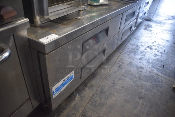 Turbo Air TCBE-82SDR Refrigerated Chef Base Cooler w/ 4 Drawers 115 Volt. Tested and Working! - Image 2 of 8