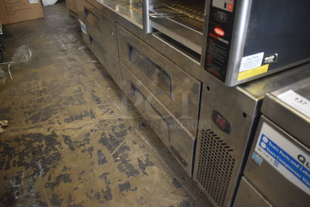 Turbo Air TCBE-82SDR Refrigerated Chef Base Cooler w/ 4 Drawers 115 Volt. Tested and Working! - Image 3 of 8