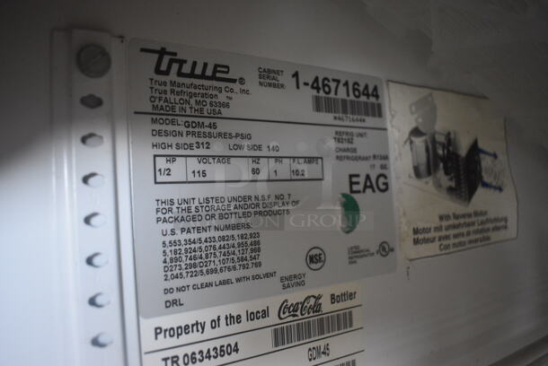 True GDM-45 Refrigerated Cooler Merchandiser 2 Door. 115 Volts. Tested and Working! - Image 5 of 5