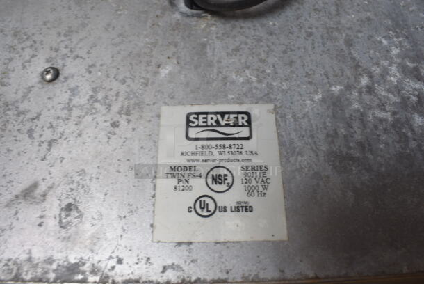 Server Dual Twin FS-4 Topping Warmer with Drop Ins and Lids. 120 Volt. Tested and Working! - Image 5 of 6