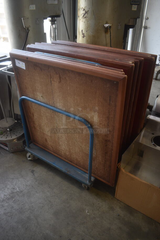 ALL ONE MONEY! Metal Cart w/ 13 Table Tops - Image 3 of 3