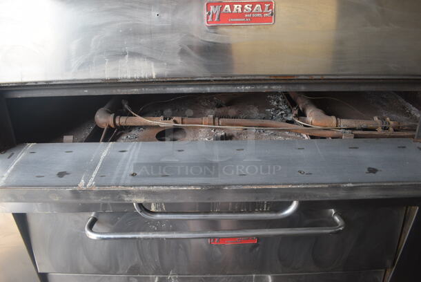 2 Marsal Double Stack Natural Gas Deck Pizza Oven w/ Stones on Legs. 2 Times Your Bid! - Image 5 of 8