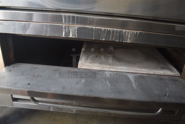 2 Marsal Double Stack Natural Gas Deck Pizza Oven w/ Stones on Legs. 2 Times Your Bid! - Image 6 of 8