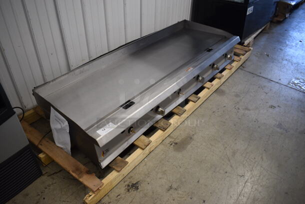 BRAND NEW SCRATCH AND DENT! Cooking Performance Group GT-CPG-72-NL 72" Gas Countertop Griddle with Thermostatic Controls. Missing Legs and 2 Knobs - 180,000 BTU - Image 2 of 8
