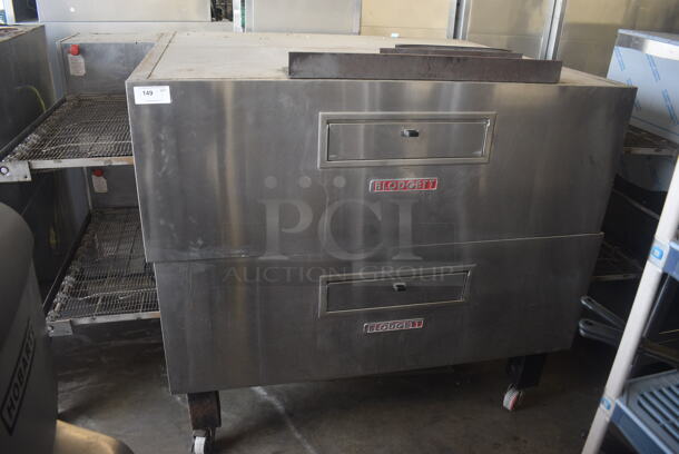2 Blodgett MT3870 Natural Gas Powered Double Stack Conveyor Oven on Commercial Casters. 120/208-240 Volts. 150,000 BTU. 2 Times Your Bid! - Image 1 of 9