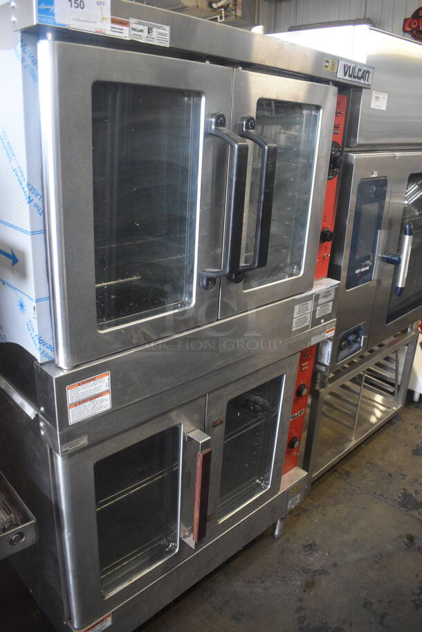 2 Vulcan Full Size Electric Convection Ovens. Top is VC4ED 480 Volts 1 or 3 Phase. Bottom is VC4ED-10 480 Volts 1 or 3 Phase. 2 Times Your Bid!